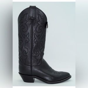 Justin Boots Tall Black Leather Western/Cowboy Boot L4911 sz 7B